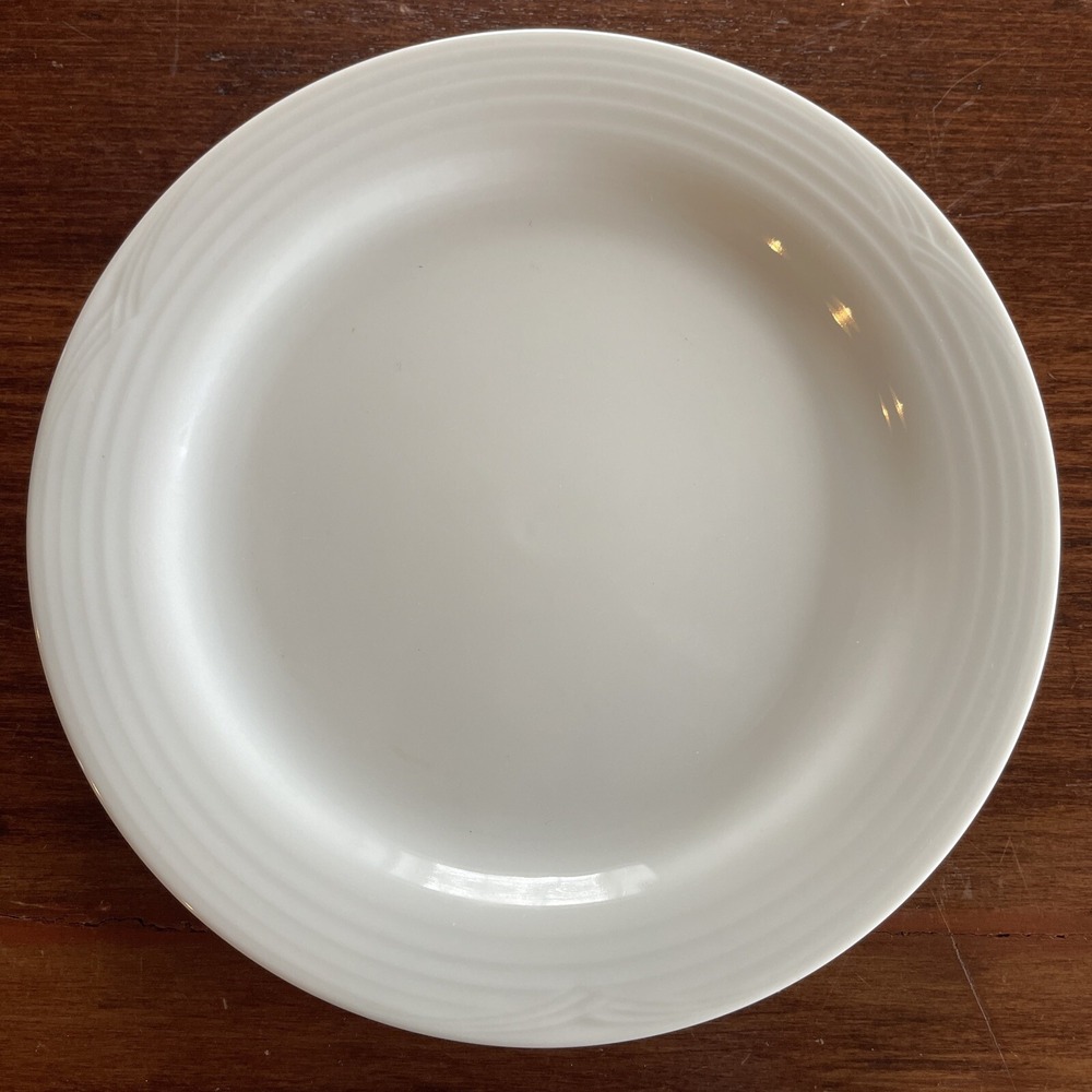 Noritake Artic White Bread Plate Embossed Rim  7"